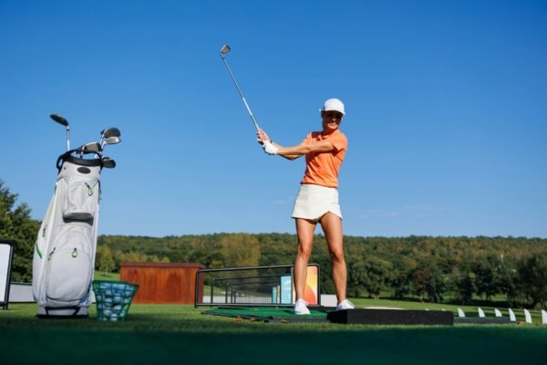 Launching Success: A Golfer's Inaugural Swing